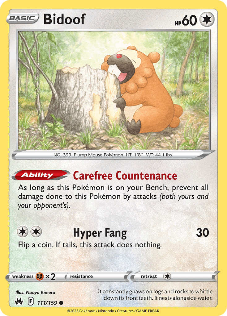 Carta Pokémon Bidoof