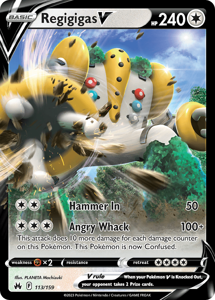 Carta Pokémon Regigigas V 113 de Crown Zenith