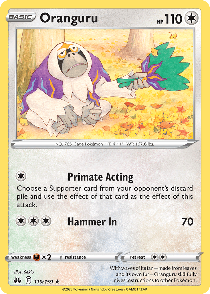 Carta Pokémon Oranguru 119 de Crown Zenith