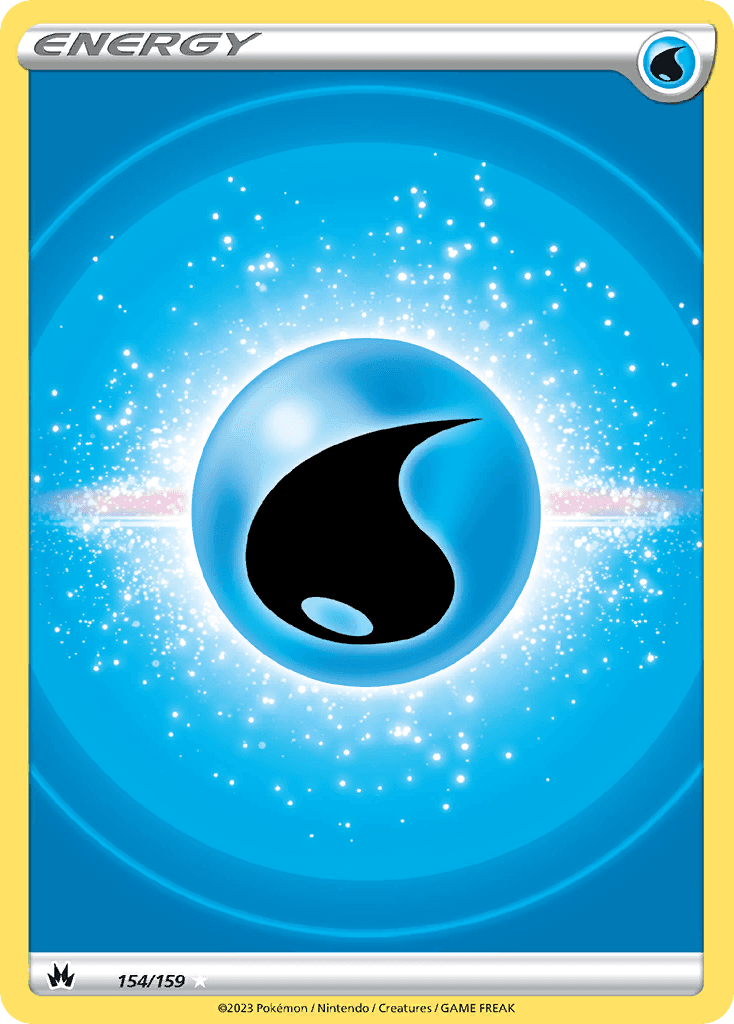 Carta Pokémon Water Energy 154 de Crown Zenith