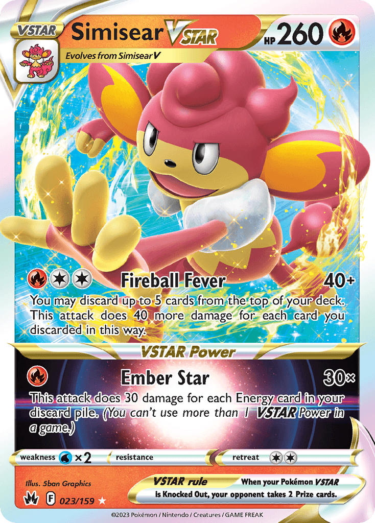 Carta Pokémon Simisear VSTAR 23