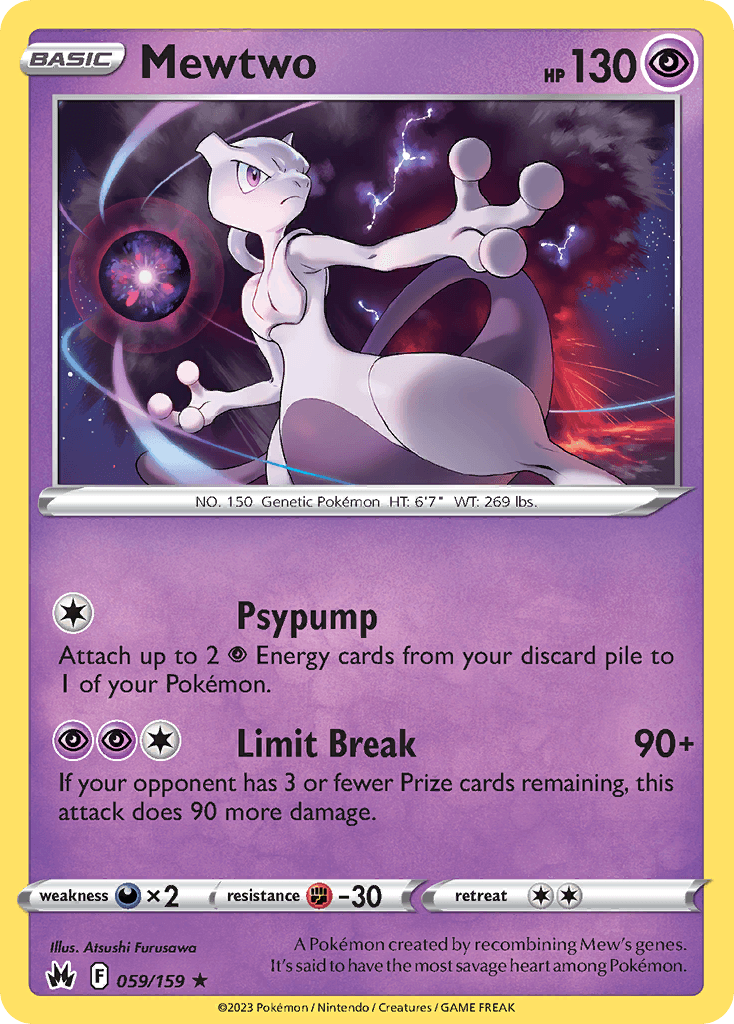 Carta Pokémon Mewtwo