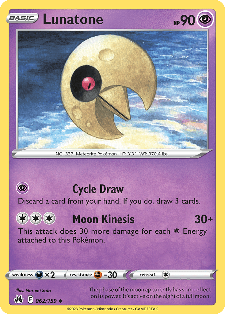 Carta Pokémon Lunatone