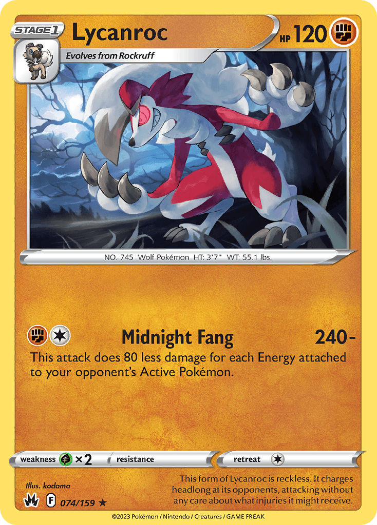 Carta Pokémon Lycanroc