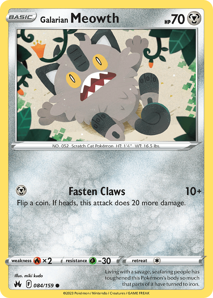 Carta Pokémon Galarian Meowth