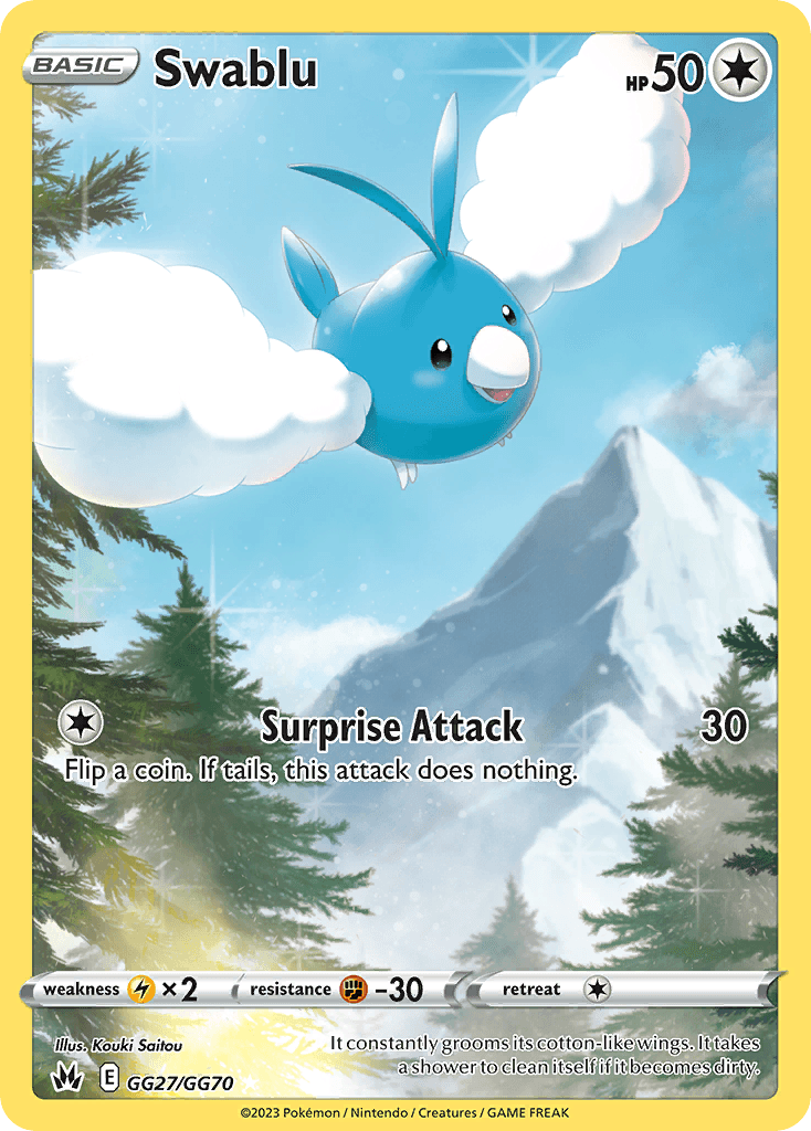 Carta Pokémon Swablu GG27