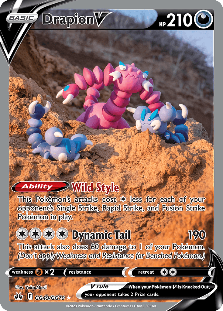 Carta Pokémon Drapion V GG49 de Crown Zenith Galarian Gallery