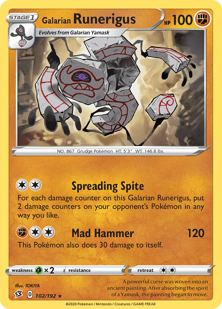 Carta Pokémon Galarian Runerigus