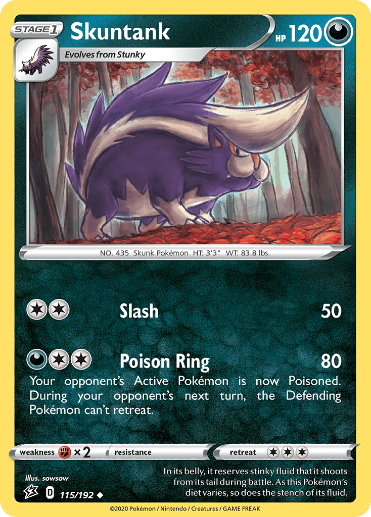 Carta Pokémon Skuntank 115