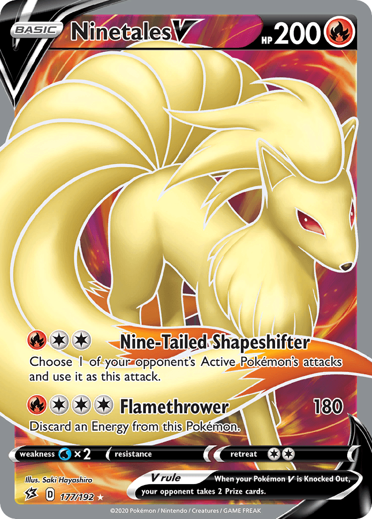 Carta Pokémon Ninetales V 177