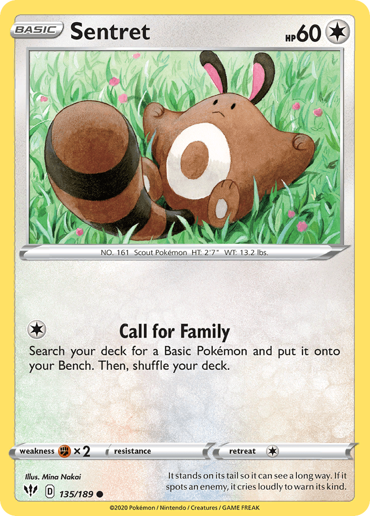Carta Pokémon Sentret 135