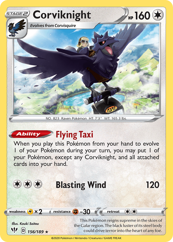 Carta Pokémon Corviknight 156