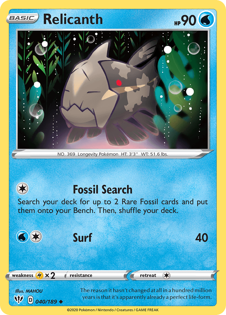 Carta Pokémon Relicanth