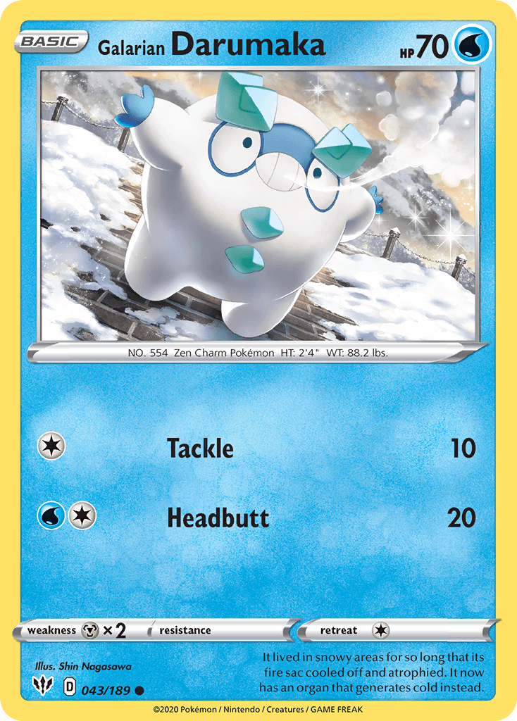 Carta Pokémon Galarian Darumaka