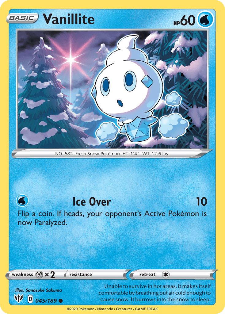 Carta Pokémon Vanillite