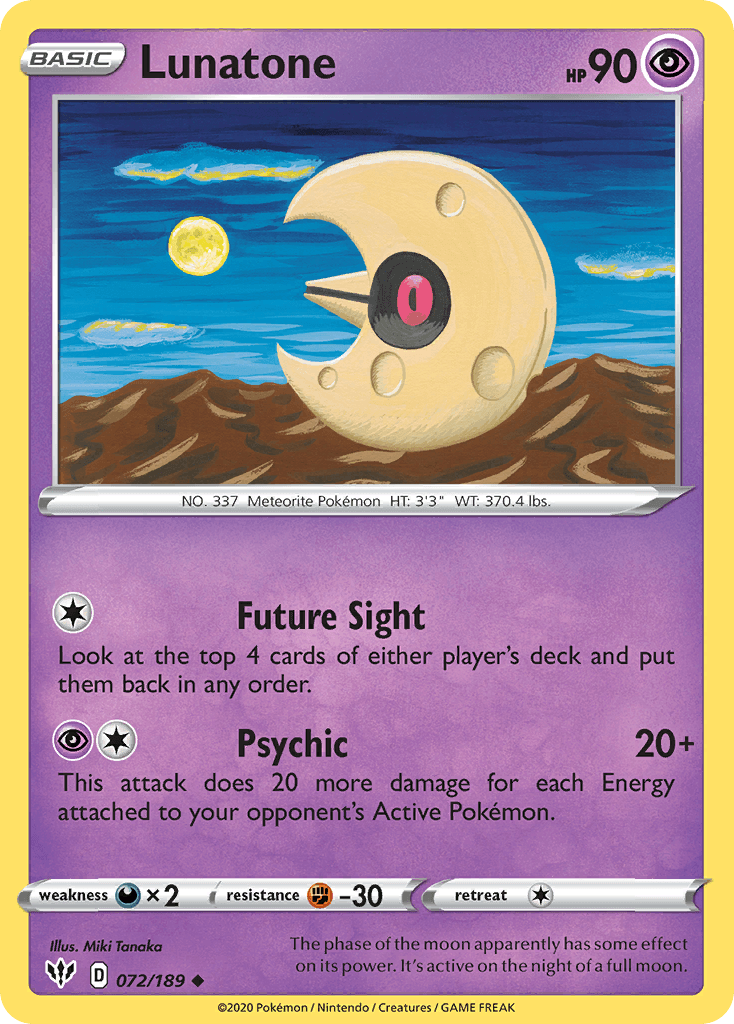Carta Pokémon Lunatone
