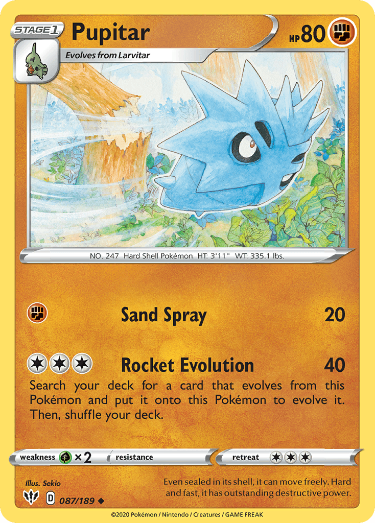Carta Pokémon Pupitar