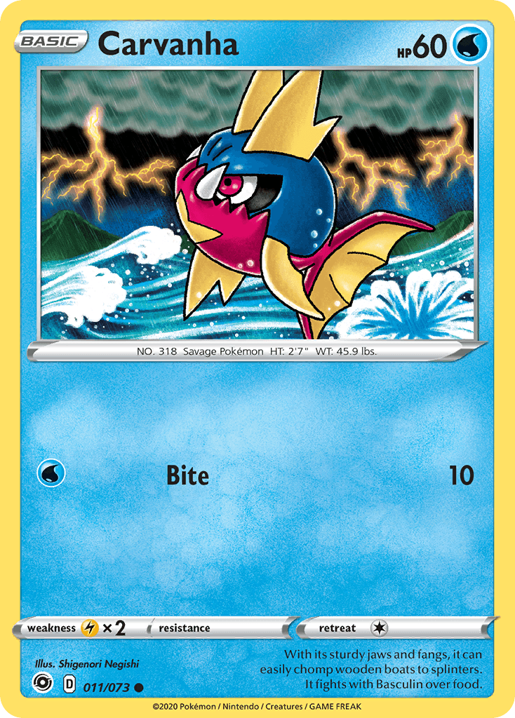 Carta Pokémon Carvanha 11