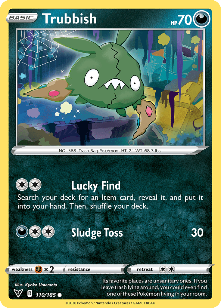 Carta Pokémon Trubbish 110 de Vivid Voltage