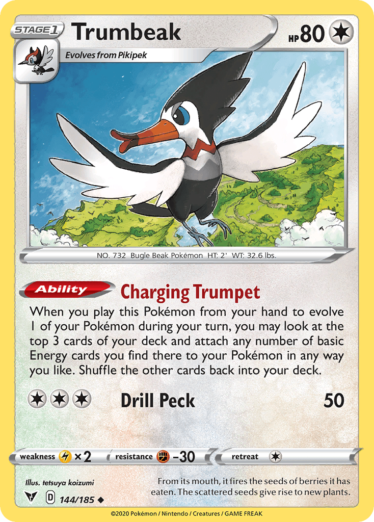 Carta Pokémon Trumbeak 144