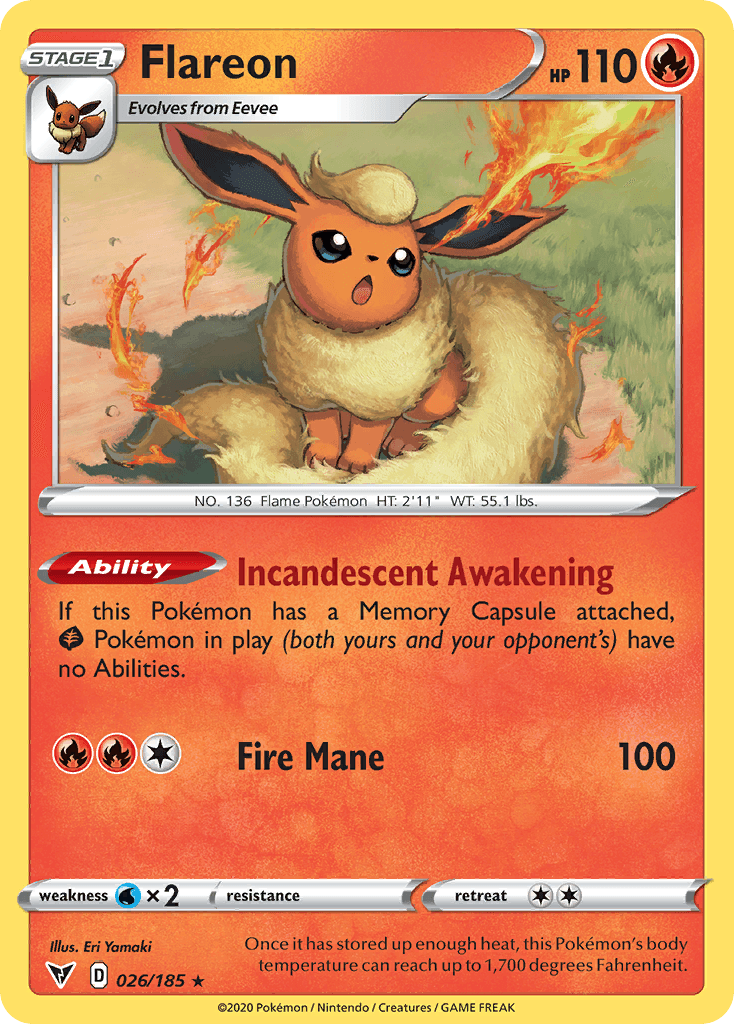 Carta Pokémon Flareon