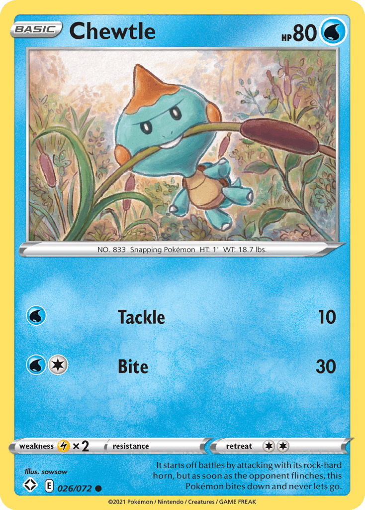 Carta Pokémon Chewtle 26