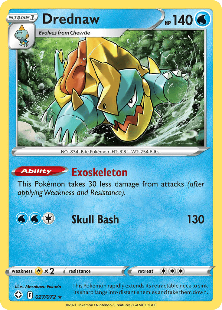 Carta Pokémon Drednaw 27