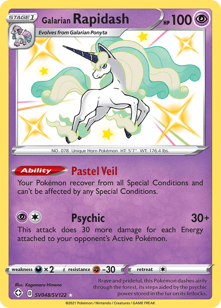 Carta Pokémon Galarian Rapidash SV048