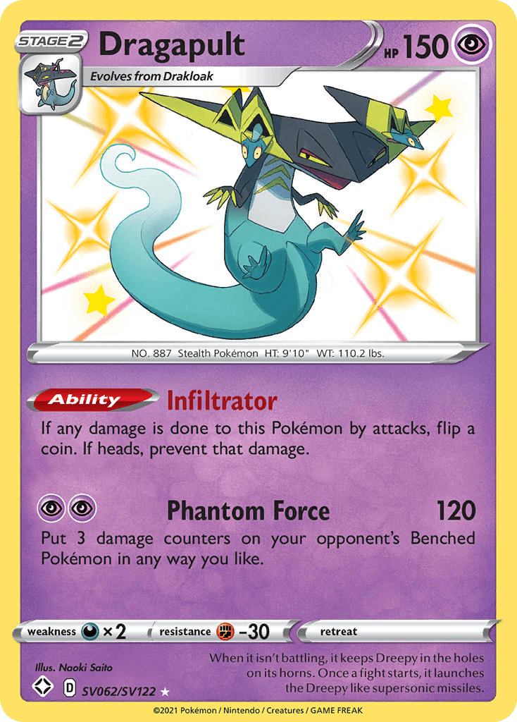 Carta Pokémon Dragapult SV062