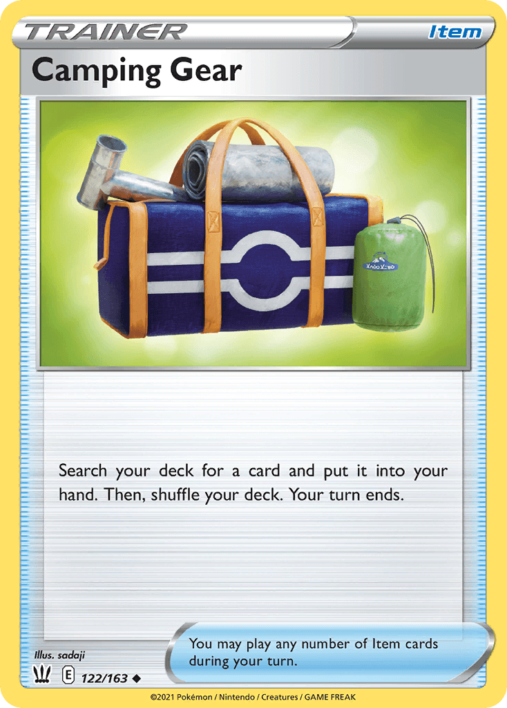 Carta Pokémon Camping Gear 122 de Battle Styles