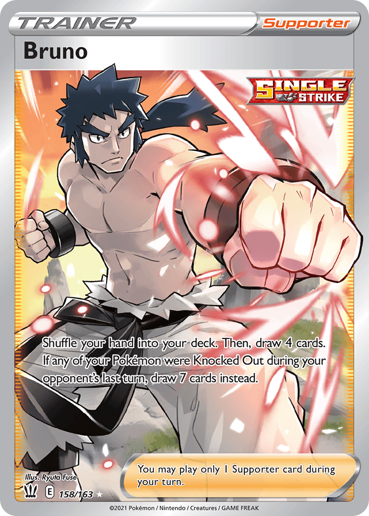 Carta Pokémon Bruno 158 de Battle Styles
