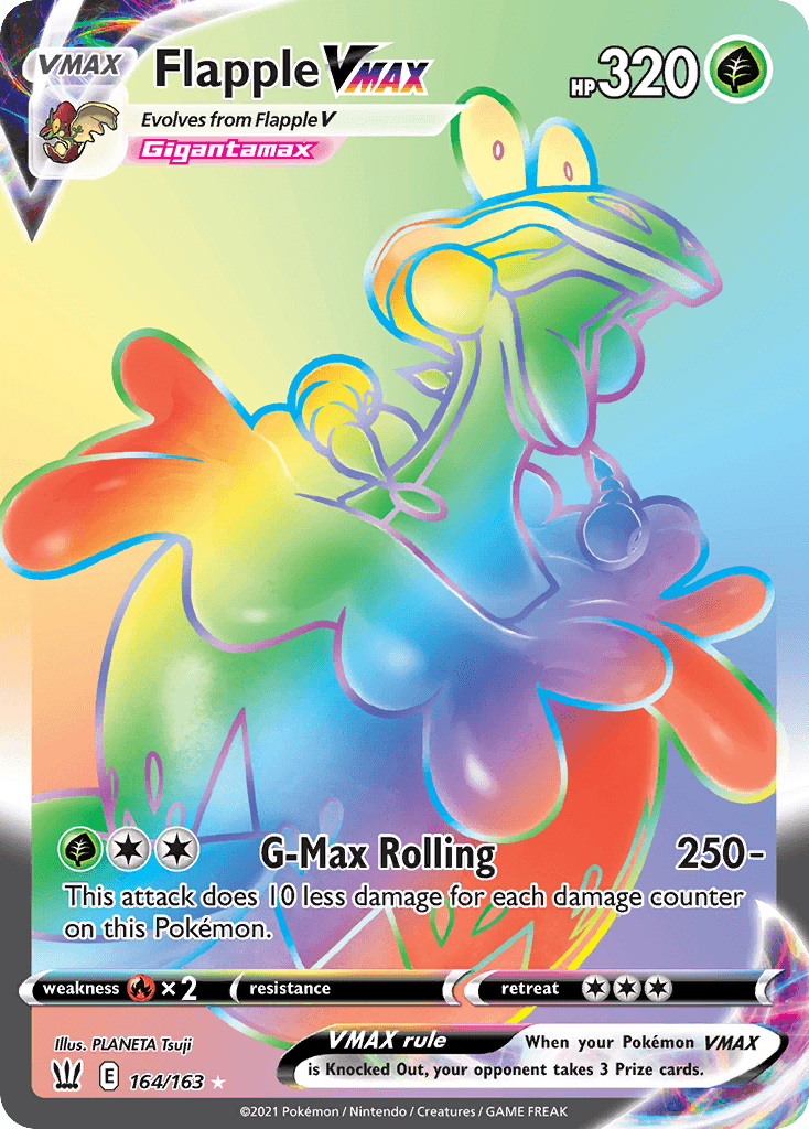 Carta Pokémon Flapple VMAX 164 de Battle Styles