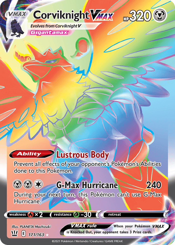 Carta Pokémon Corviknight VMAX 171