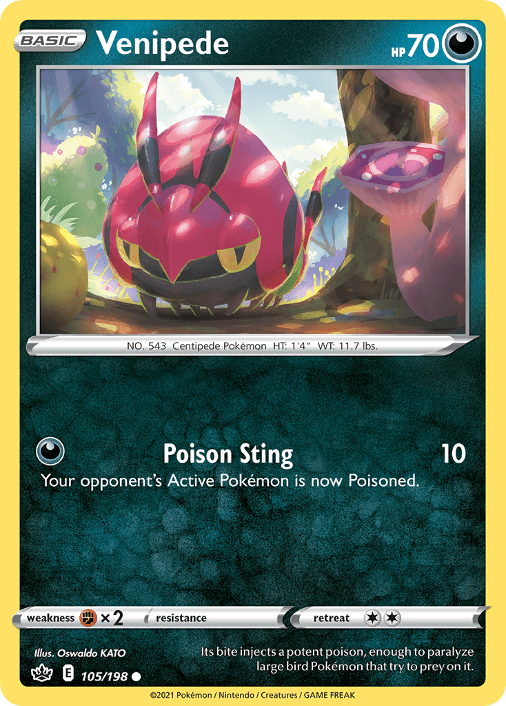 Carta Pokémon Venipede 105