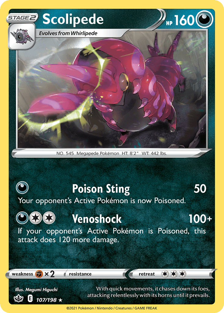 Carta Pokémon Scolipede 107