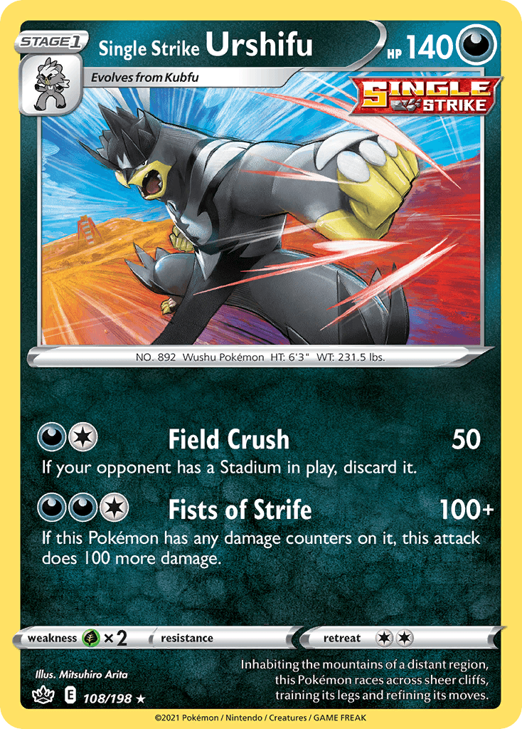 Carta Pokémon Single Strike Urshifu 108