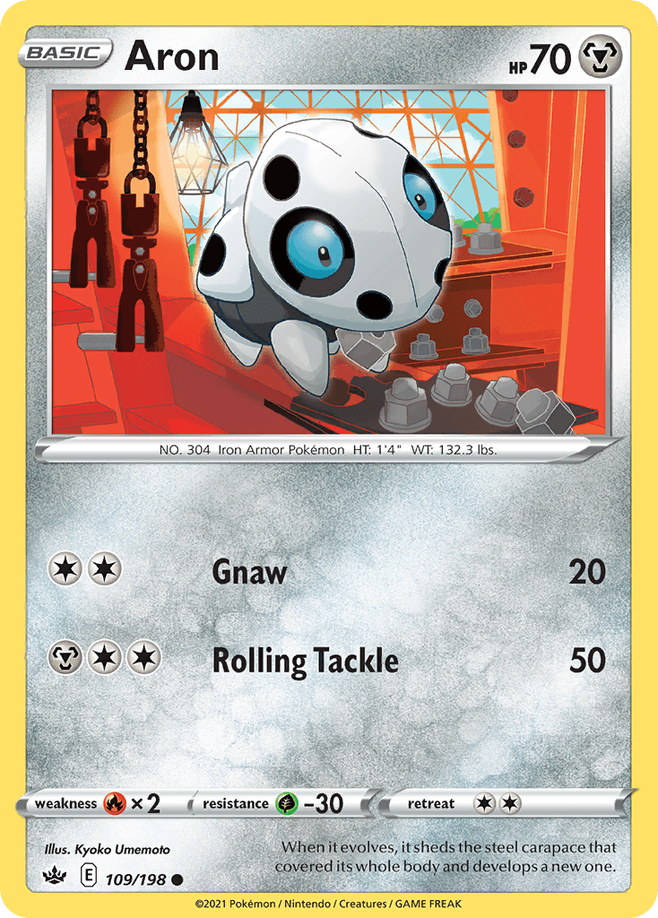 Carta Pokémon Aron 109 de Chilling Reign