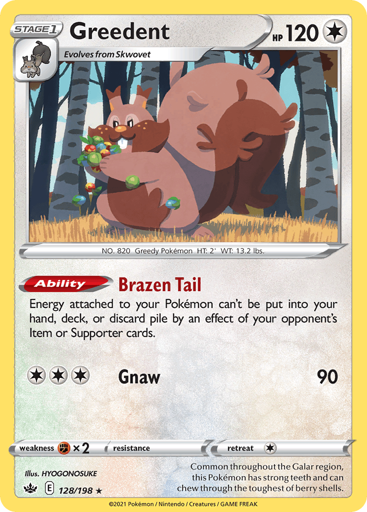 Carta Pokémon Greedent 128