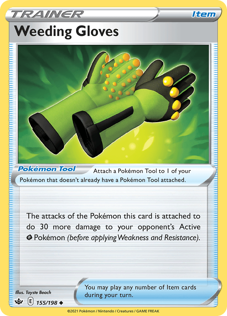 Carta Pokémon Weeding Gloves 155 de Chilling Reign
