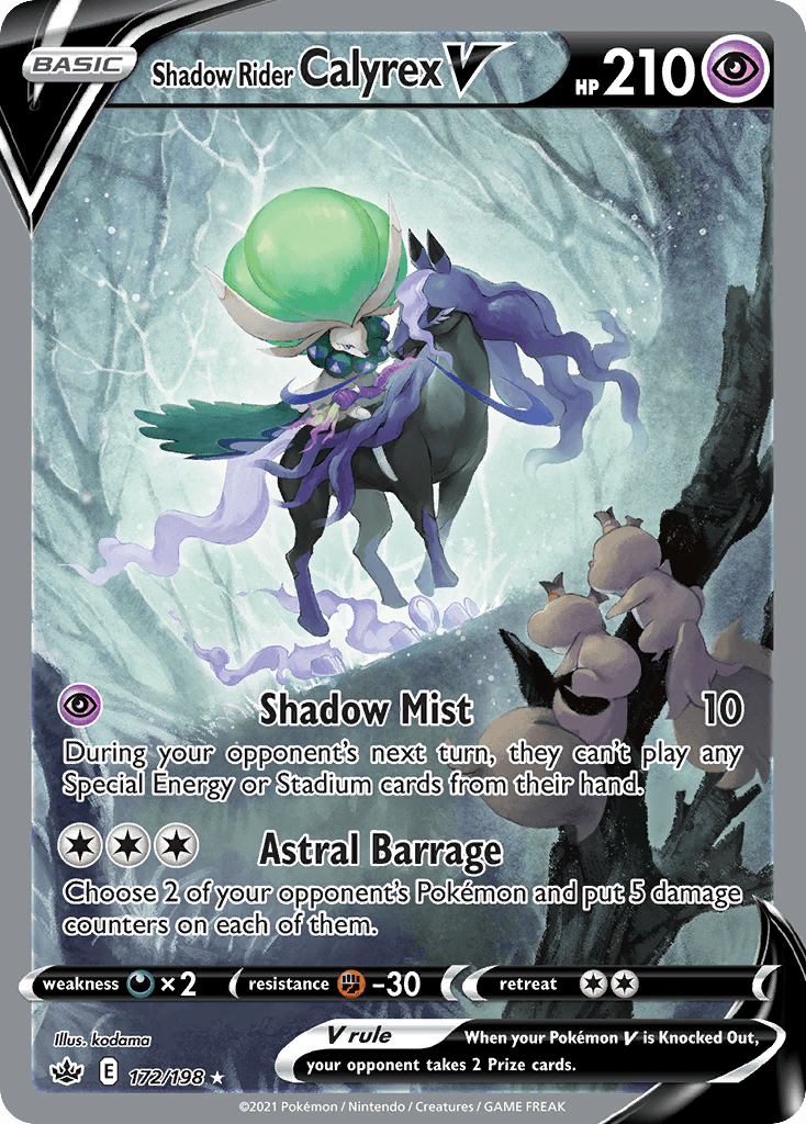 Carta Pokémon Shadow Rider Calyrex V 172