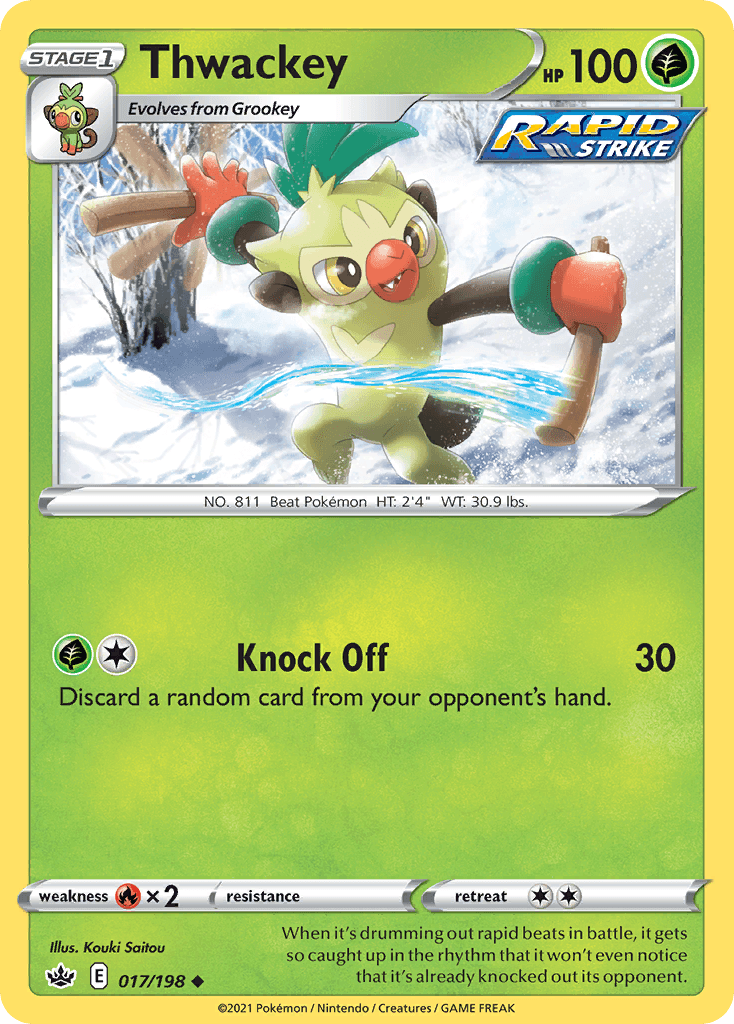 Carta Pokémon Thwackey 17
