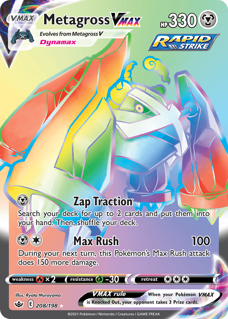 Carta Pokémon Metagross VMAX 208 de Chilling Reign