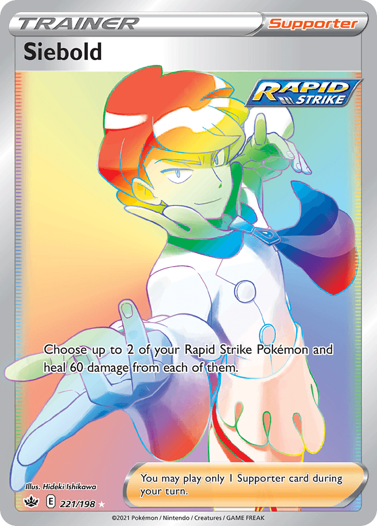 Carta Pokémon Siebold 221 de Chilling Reign