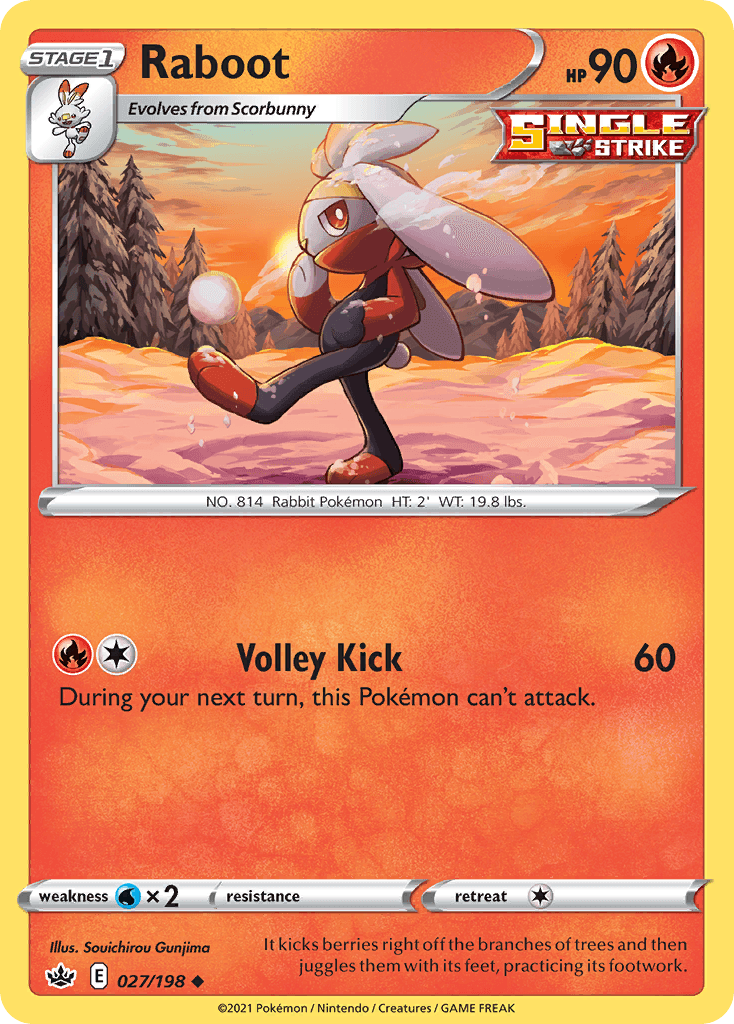 Carta Pokémon Raboot 27