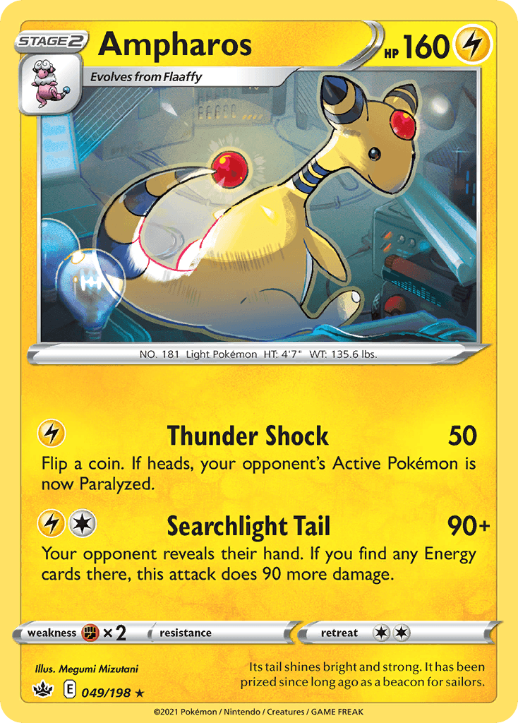 Carta Pokémon Ampharos 49 de Chilling Reign