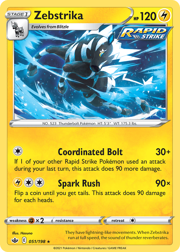 Carta Pokémon Zebstrika 51 de Chilling Reign