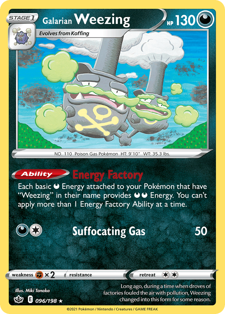 Carta Pokémon Galarian Weezing