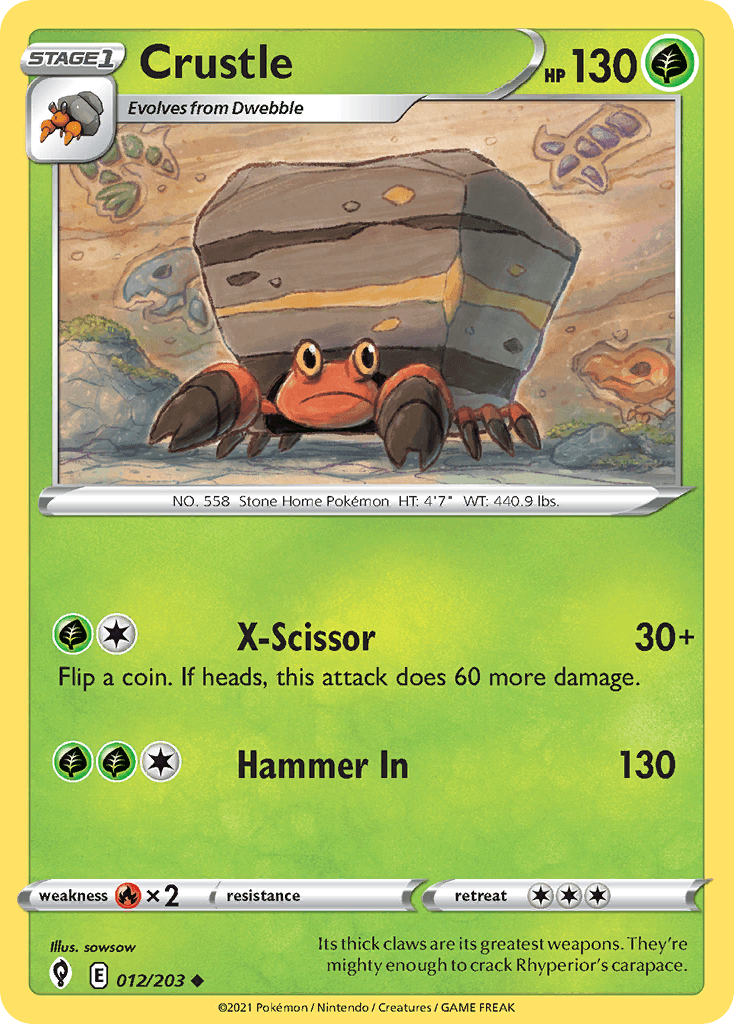 Carta Pokémon Crustle 12