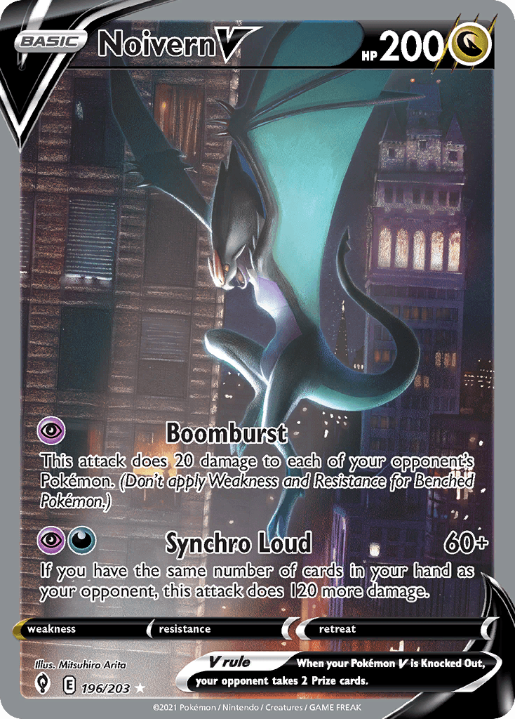 Carta Pokémon Noivern V 196 de Evolving Skies
