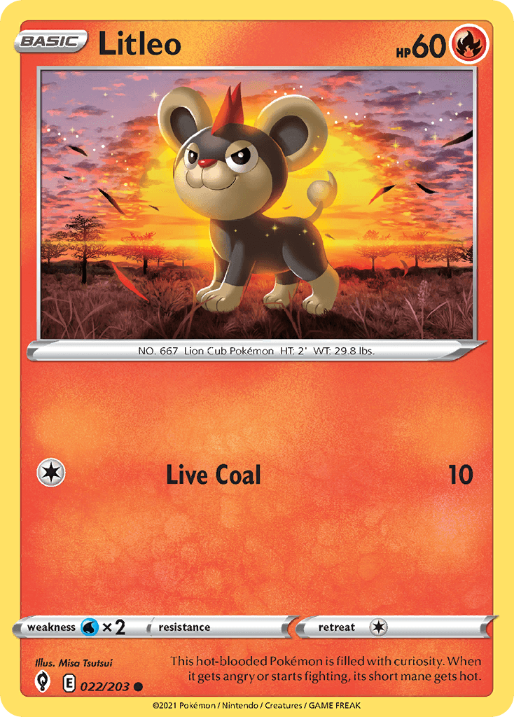 Carta Pokémon Litleo 22